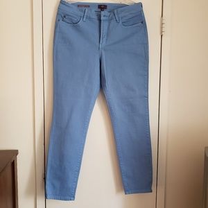 NXD YXJ Baby Blue Cotton Spandex Stretch jeans